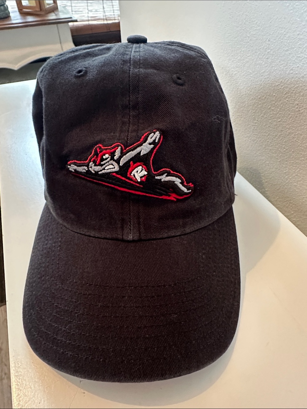 Men's Black Baseball Cap with Embroidered Logo Richmond Flying Squirrels